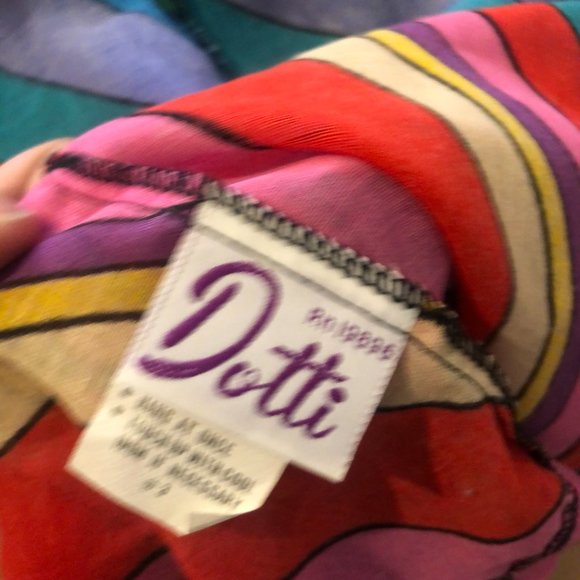 Vintage L.Magnin striped cotton openfront beach cover - Picture 5 of 10